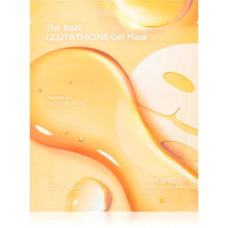 Holika Holika The Real Glutathione Gel Mask revitalizacijska maska iz platna z gelasto teksturo 35 g
