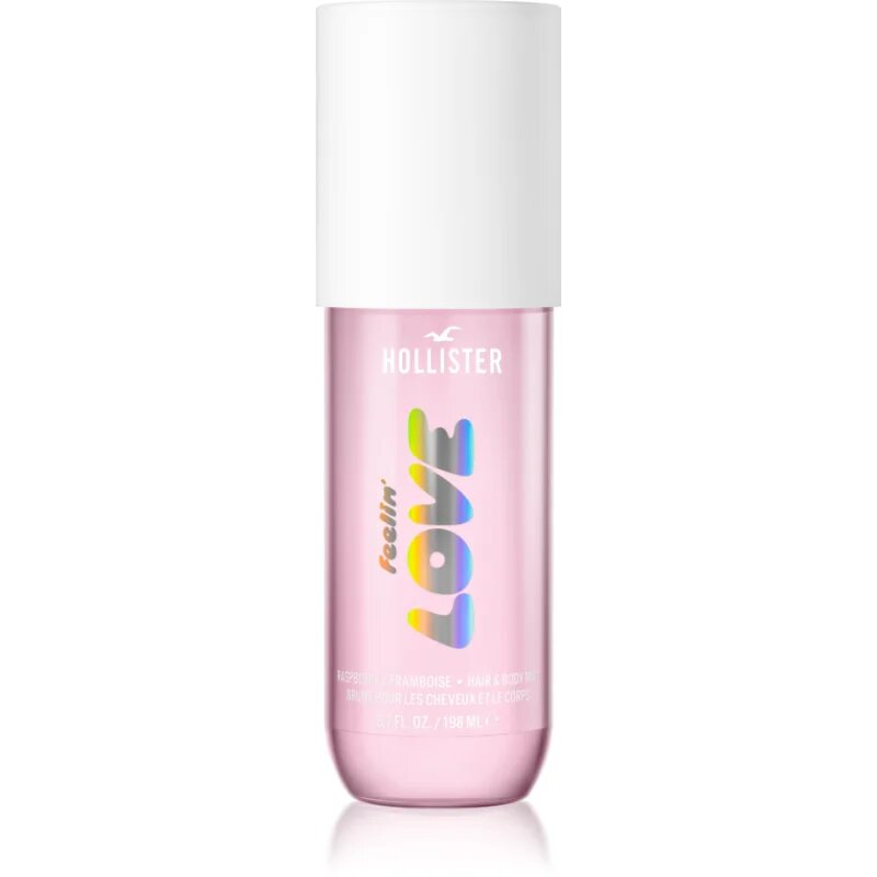 Hollister Feelin' Love parfumska meglica za telo in lase za ženske Raspberry 198 ml