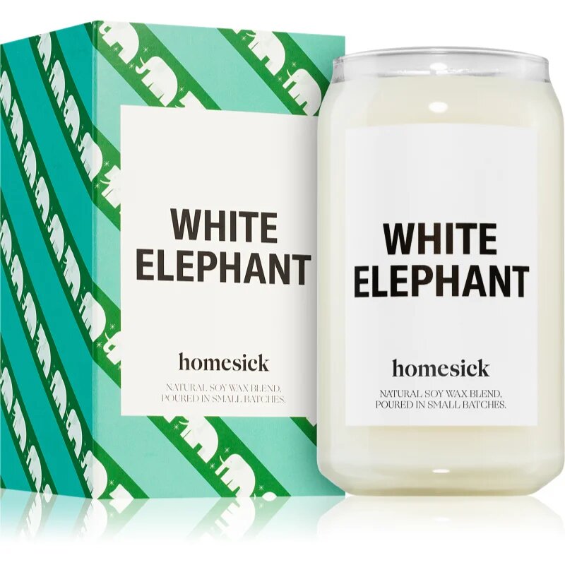 homesick White Elephant dišeča sveča 390 g
