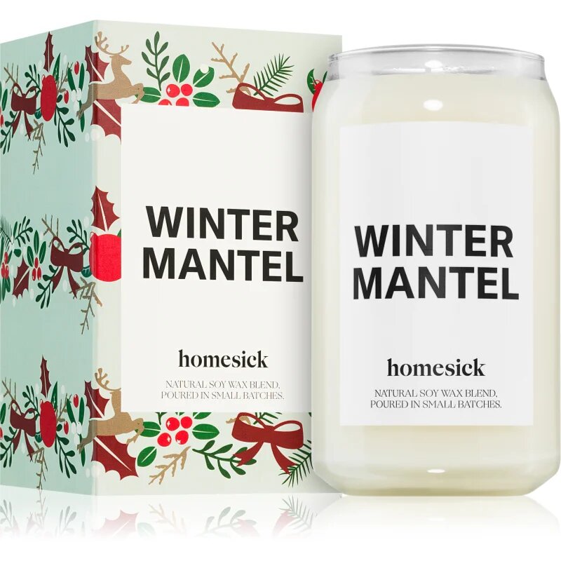homesick Winter Mantel dišeča sveča 390 g