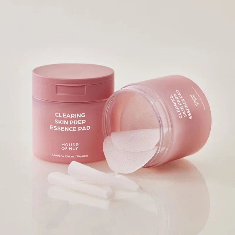 House of Hur Clearing Skin Prep Essence Pad eksfoliacijske čistilne blazinice z vlažilnim učinkom 140 ml