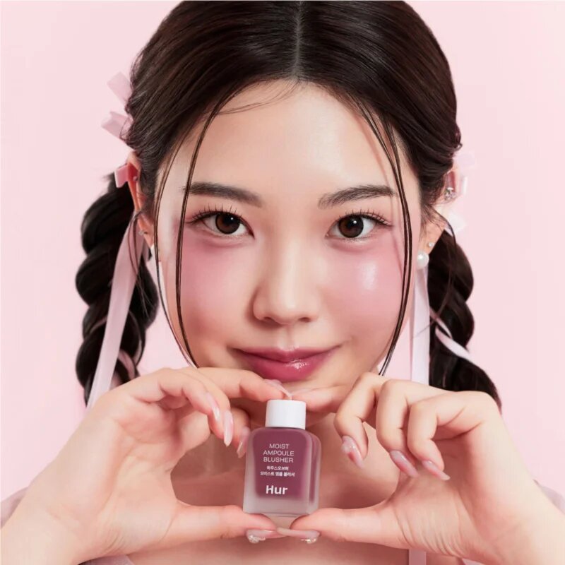 House of Hur Moist Ampoule Blusher tekoče rdečilo mini odtenek 08 Berry Purple 10 ml