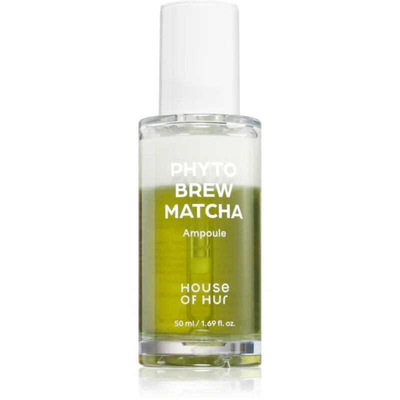 House of Hur Phyto Brew Matcha Ampoule vlažilni in pomirjajoči serum za osvetlitev kože 50 ml