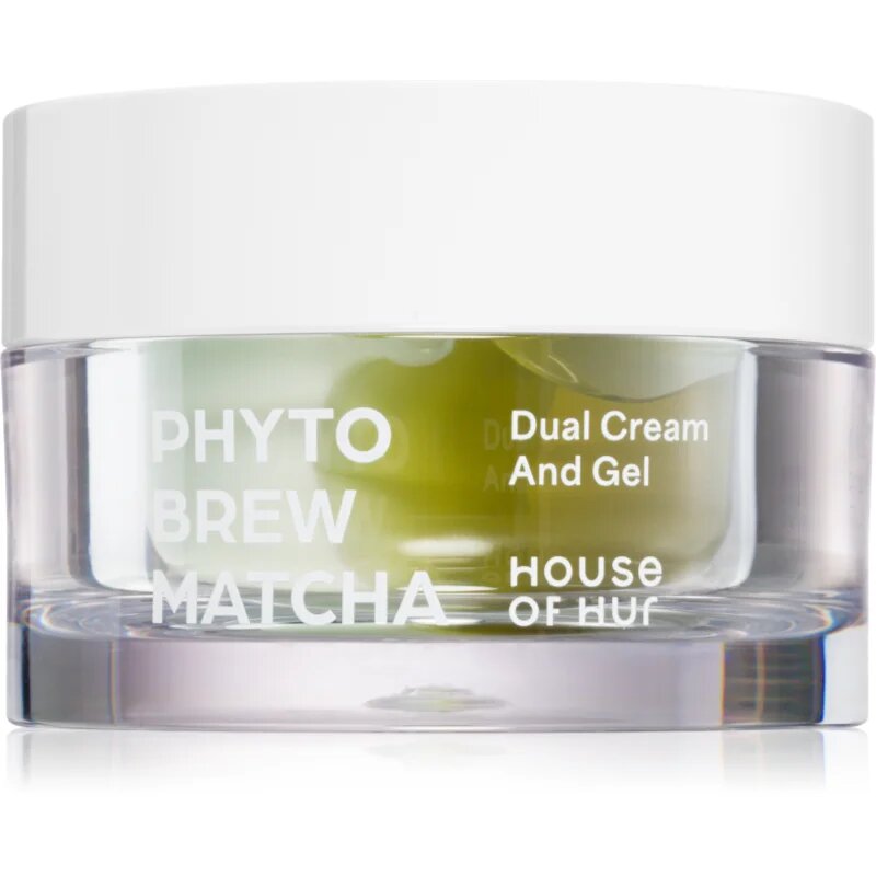 House of Hur Phyto Brew Matcha Dual Cream And Gel vlažilna in posvetlitvena krema za obraz dualna 50 ml