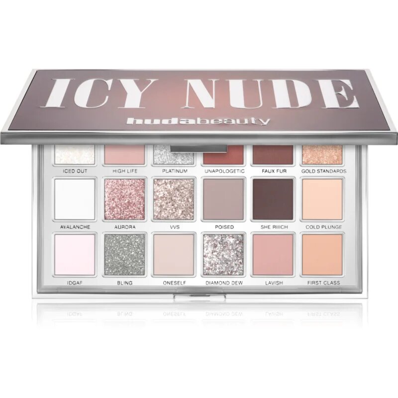 Huda Beauty Icy Nude paleta senčil za oči 18 barv 16.1 g