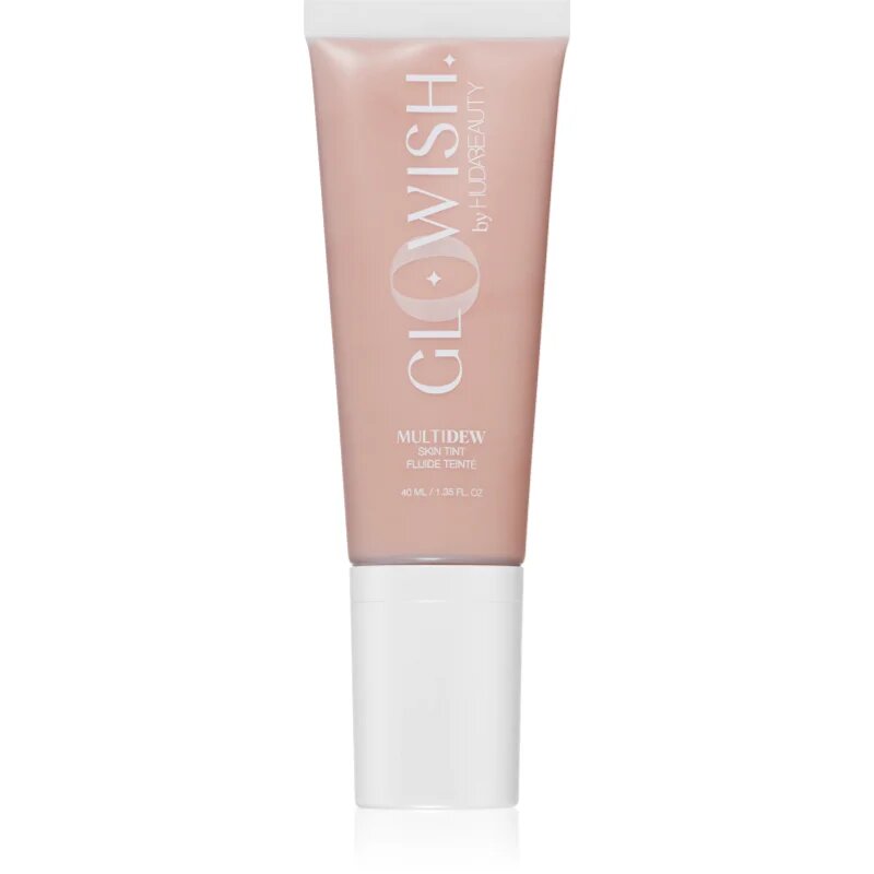 Huda Beauty MultiDew Skin Tint posvetlitvena tonirana krema z vlažilnim učinkom odtenek Tan 40 ml