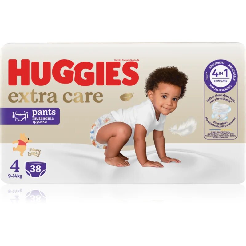 Huggies Extra Care Pants Size 4 hlačne plenice za enkratno uporabo 9 - 14 kg 38 kos