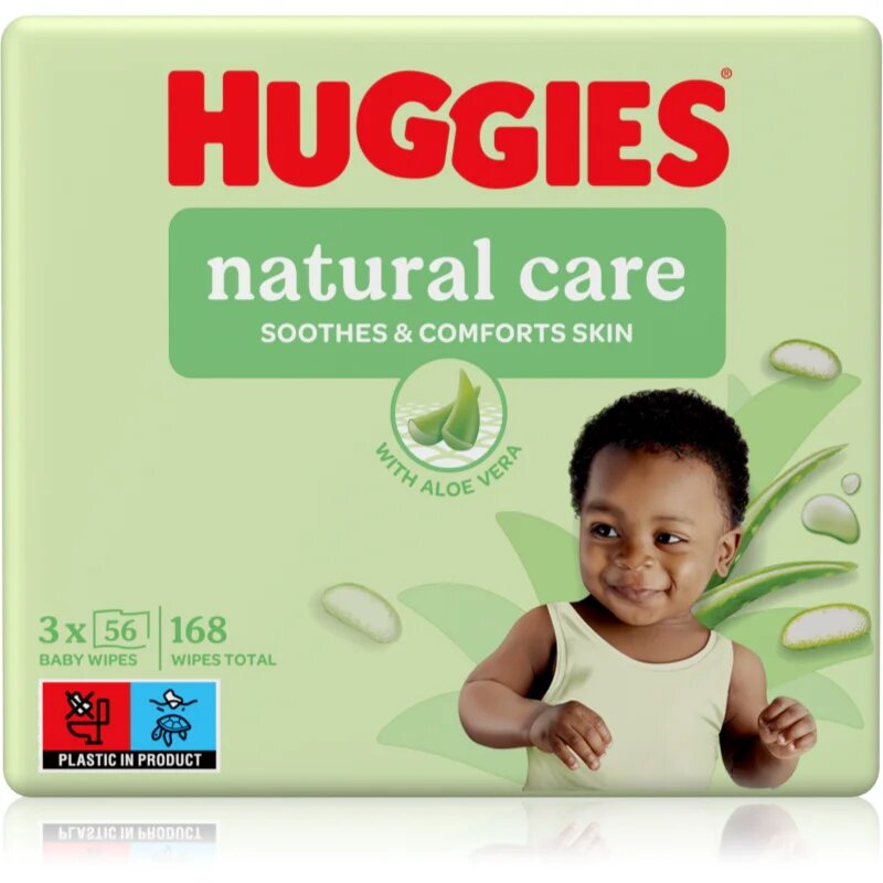 Huggies Natural Care čistilni robčki 3x56 kos