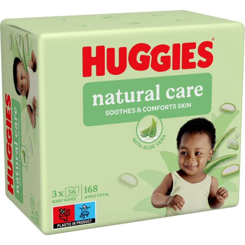 Huggies Natural Care čistilni robčki 3x56 kos