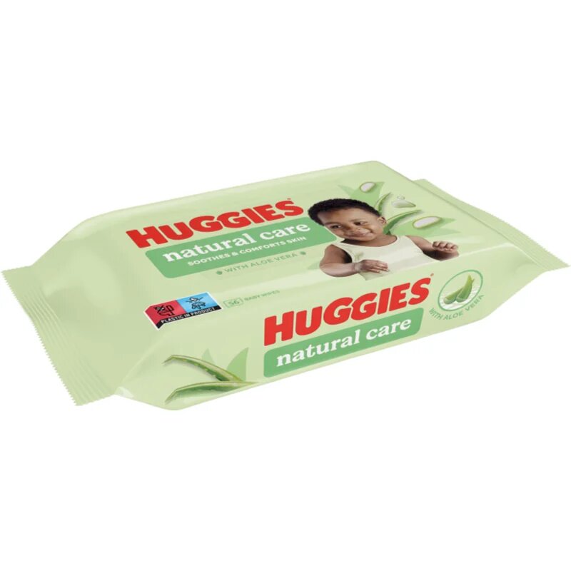 Huggies Natural Care čistilni robčki z aloe vero 56 kos