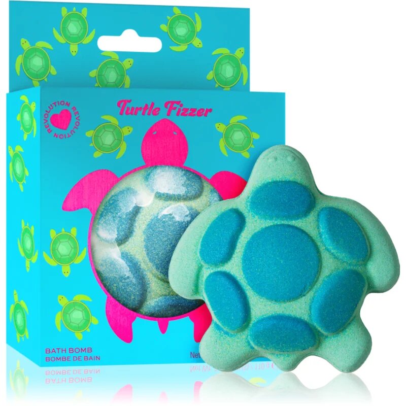 I Heart Revolution Bath Fizzer Turtle kroglica za kopel z vonjem Citrus & Green apple 110 g