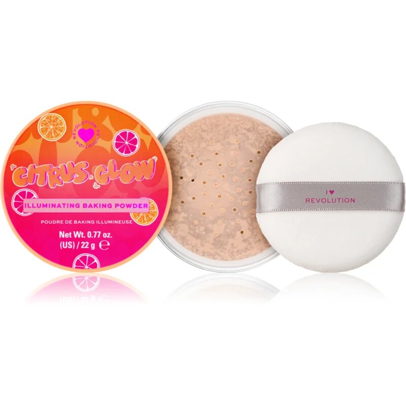 I Heart Revolution Citrus Glow Illuminating Baking Powder posvetlitveni puder v prahu 22 g