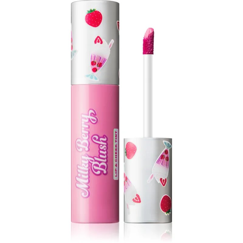 I Heart Revolution Milkshake Milky Berry Blush večnamensko ličilo za ustnice in lica odtenek Strawberry Shake 10 ml