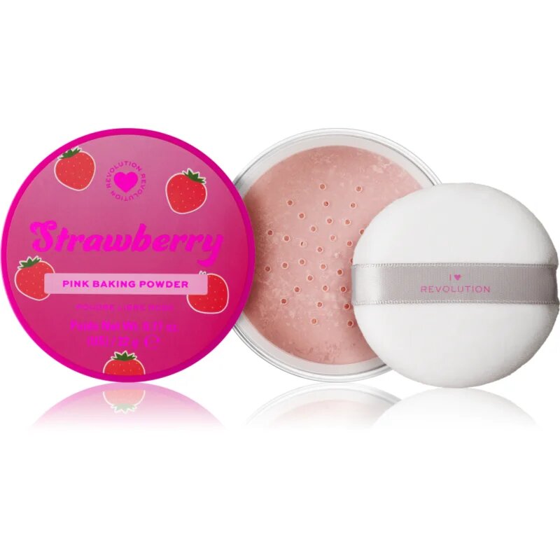 I Heart Revolution Milkshake Strawberry matirajoč puder v prahu odtenek 22 g