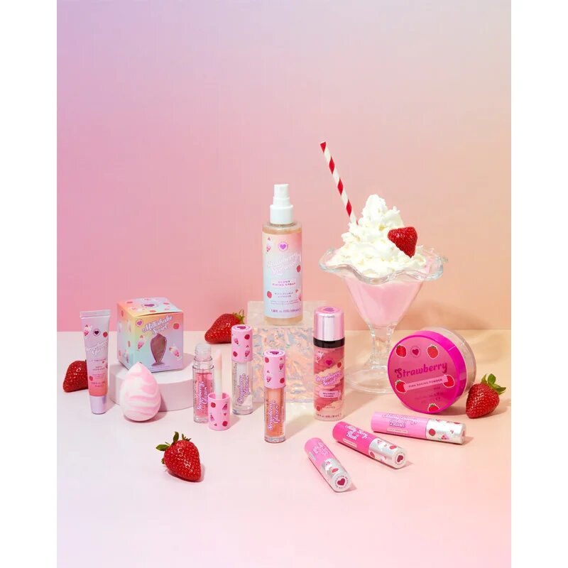 I Heart Revolution Milkshake Strawberry matirajoč puder v prahu odtenek 22 g