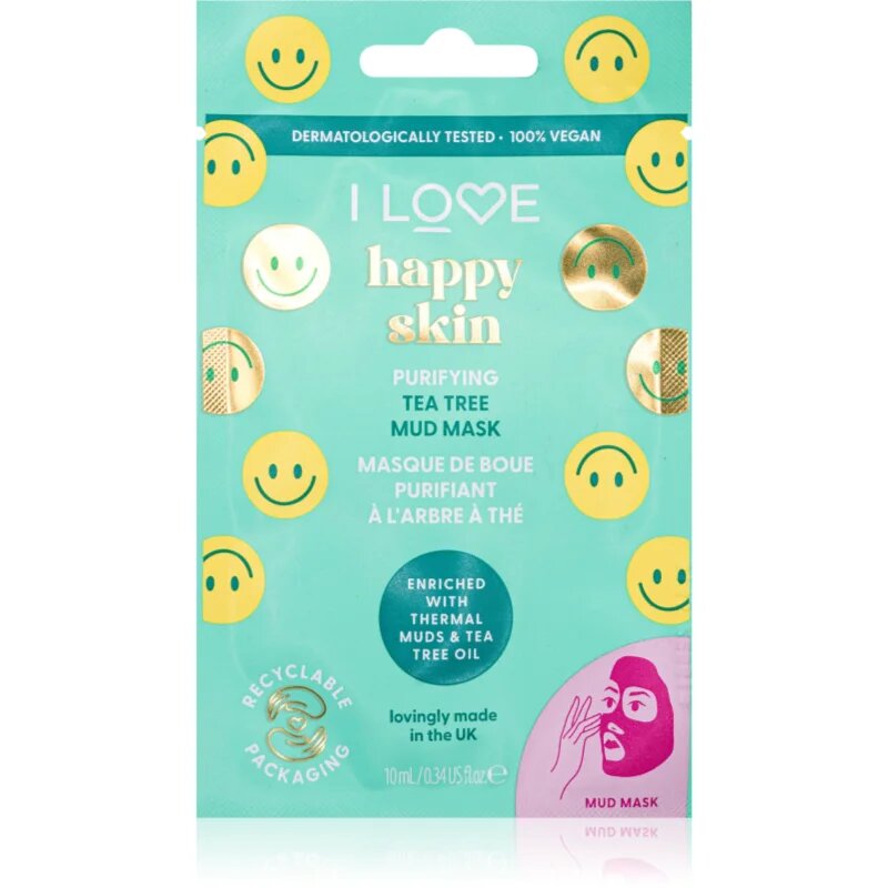 I Love Happy Skin maska iz ilovice s Tea Tree olji 10 ml