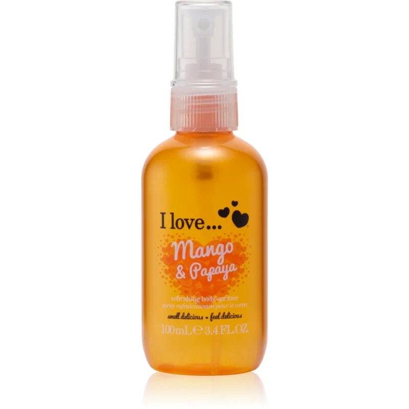 I Love Mango & Papaya osvežujoče pršilo za telo za ženske 100 ml