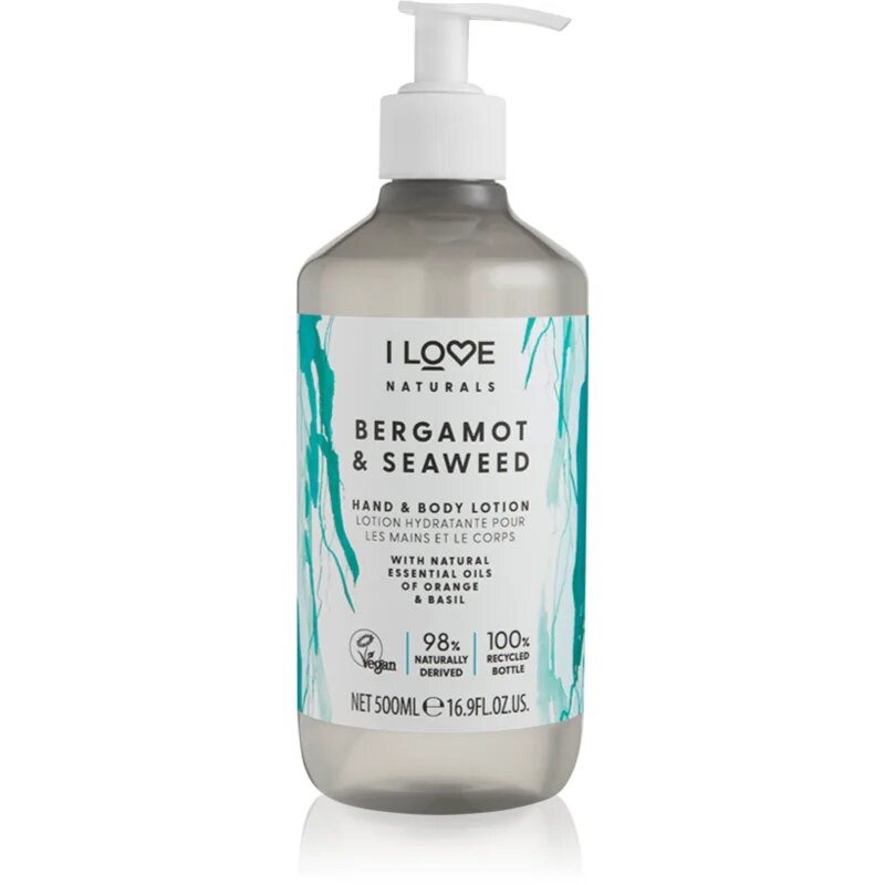 I Love Naturals Bergamot & Seaweed losjon za roke in telo 500 ml