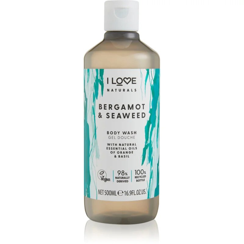 I Love Naturals Bergamot & Seaweed parfumirani gel za prhanje 500 ml