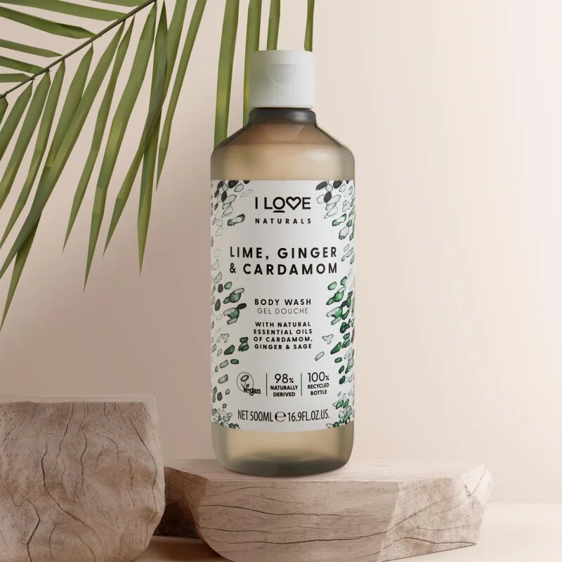 I Love Naturals Lime Ginger & Cardamom gel za prhanje 500 ml