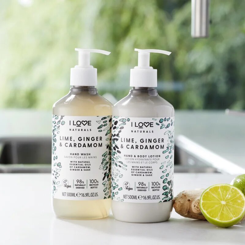 I Love Naturals Lime Ginger & Cardamom tekoče milo za roke 500 ml