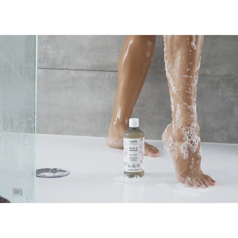 I Love Naturals Rose & Argan opojen gel za prhanje z vonjem vrtnic 500 ml