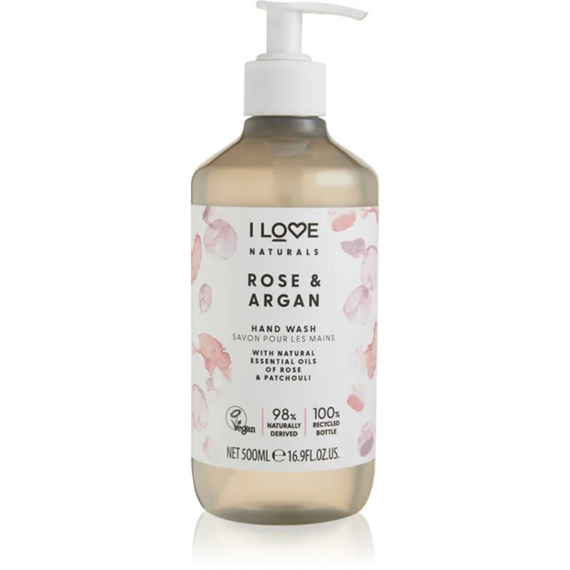 I Love Naturals Rose & Argan tekoče milo za roke 500 ml