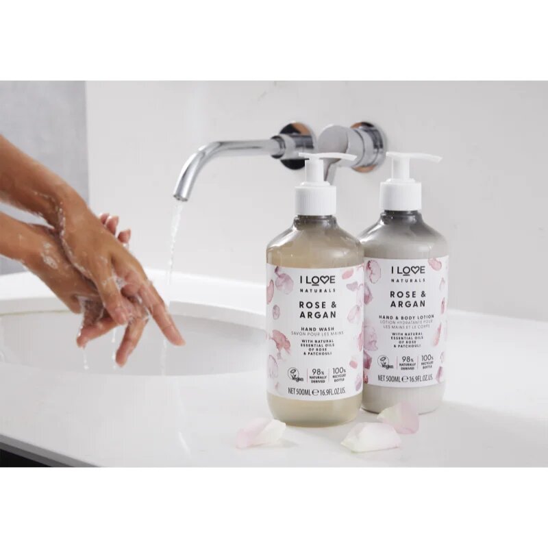 I Love Naturals Rose & Argan tekoče milo za roke 500 ml
