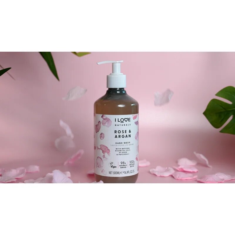 I Love Naturals Rose & Argan tekoče milo za roke 500 ml