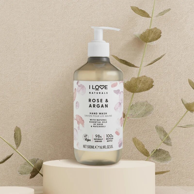 I Love Naturals Rose & Argan tekoče milo za roke 500 ml