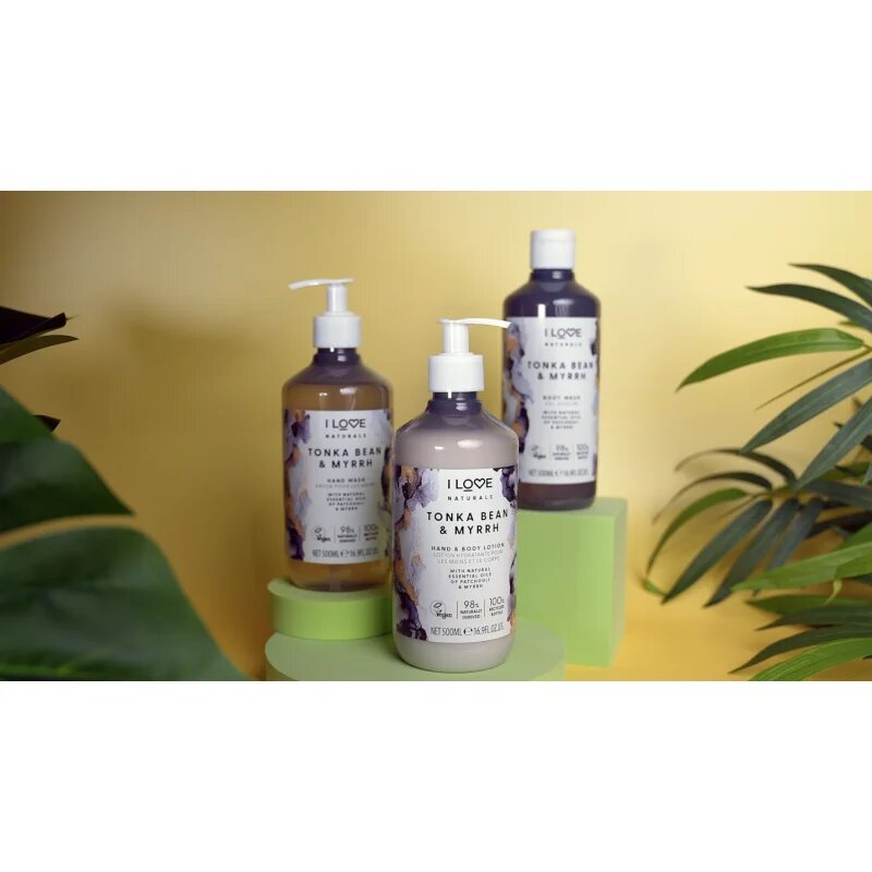 I Love Naturals Tonka Bean & Myrrh gel za prhanje 500 ml