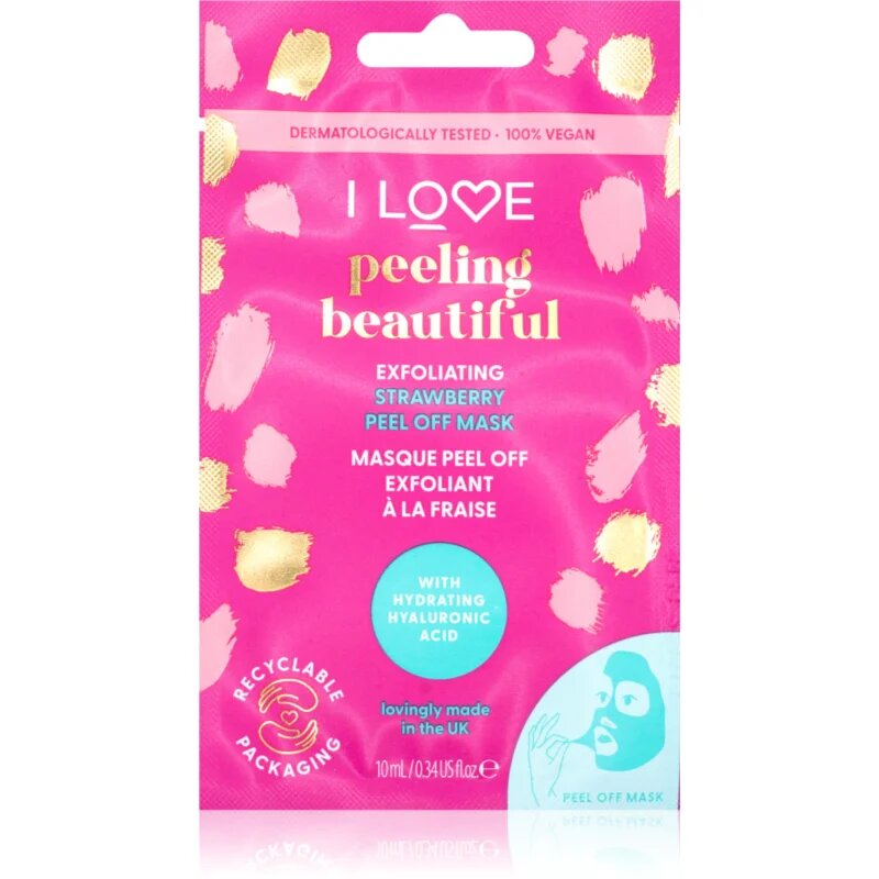 I Love Peeling Beautiful luščilna maska za obraz z učinkom eksfoliacije 10 ml