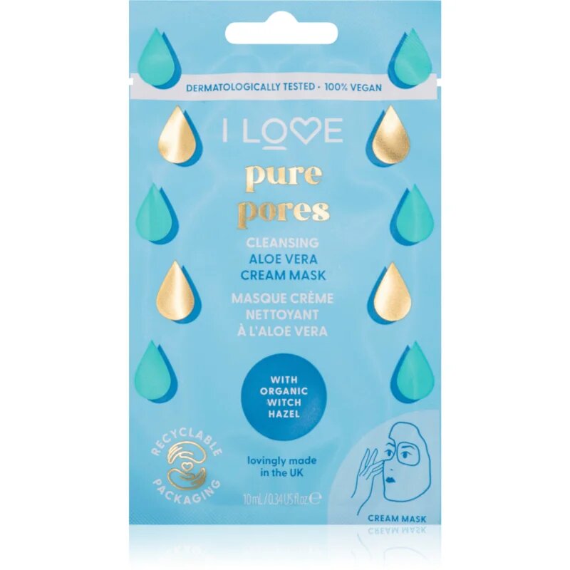 I Love Pure Pores vlažilna kremasta maska 10 ml