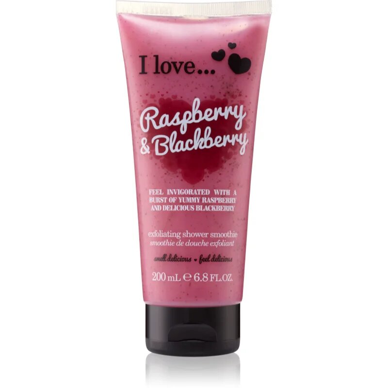 I Love Raspberry & Blackberry gel za prhanje s piling učinkom 200 ml