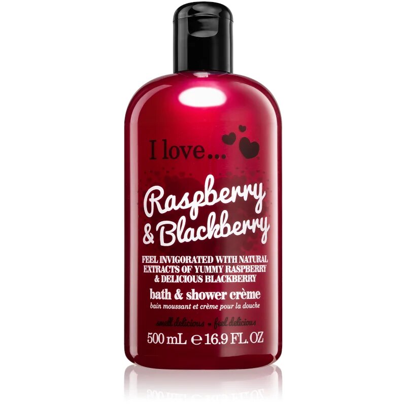 I Love Raspberry & Blackberry krema za prhanje in kopanje 500 ml
