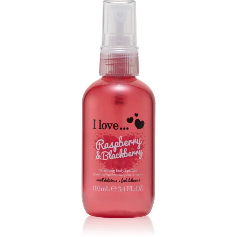 I Love Raspberry & Blackberry osvežujoče pršilo za telo za ženske 100 ml