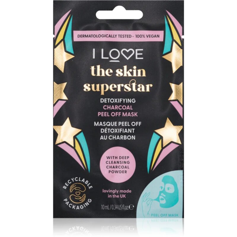 I Love Skin Superstar čistilna in razstrupljevalna maska z aktivnim ogljem 10 ml