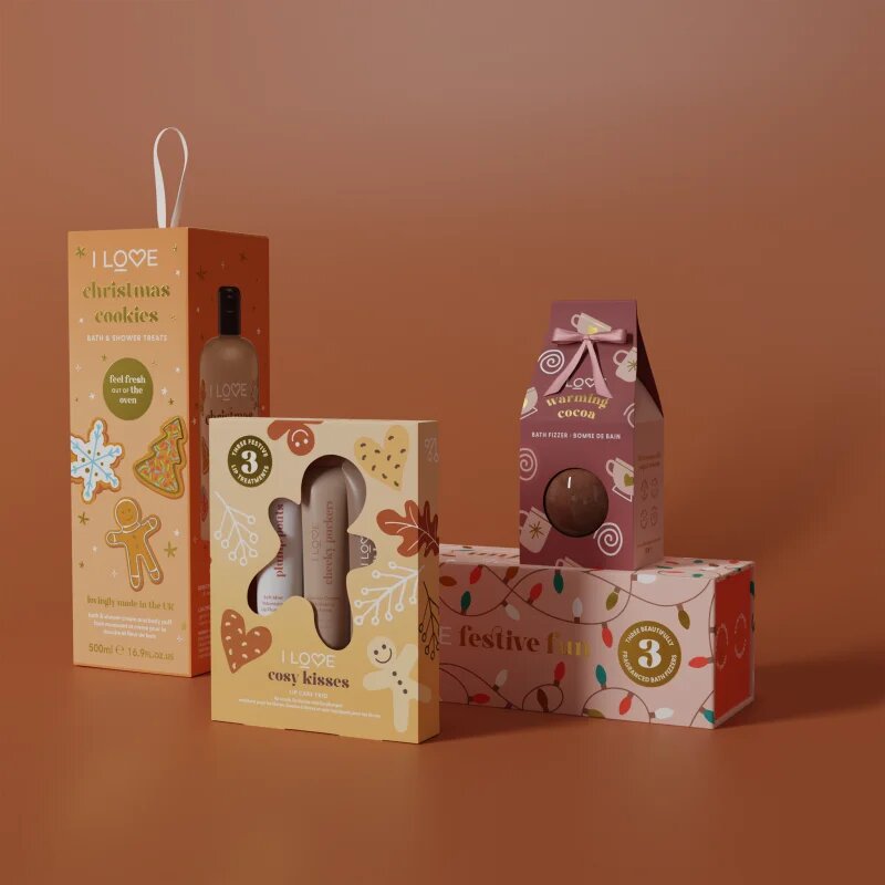 I Love Special Moments Festive Fun kroglica za kopel dišave Cinnamon Pumpkin Spice Gingerbread 3x150 g