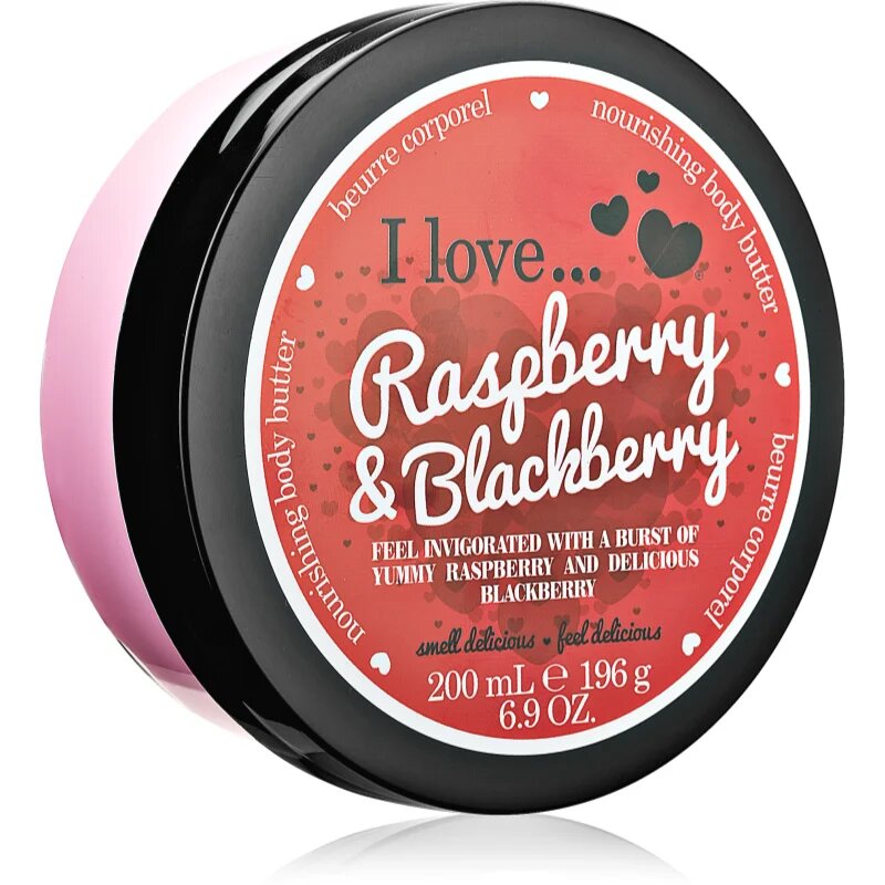 I Love Strawberries & Cream maslo za telo Raspberry & Blackberry 200 ml