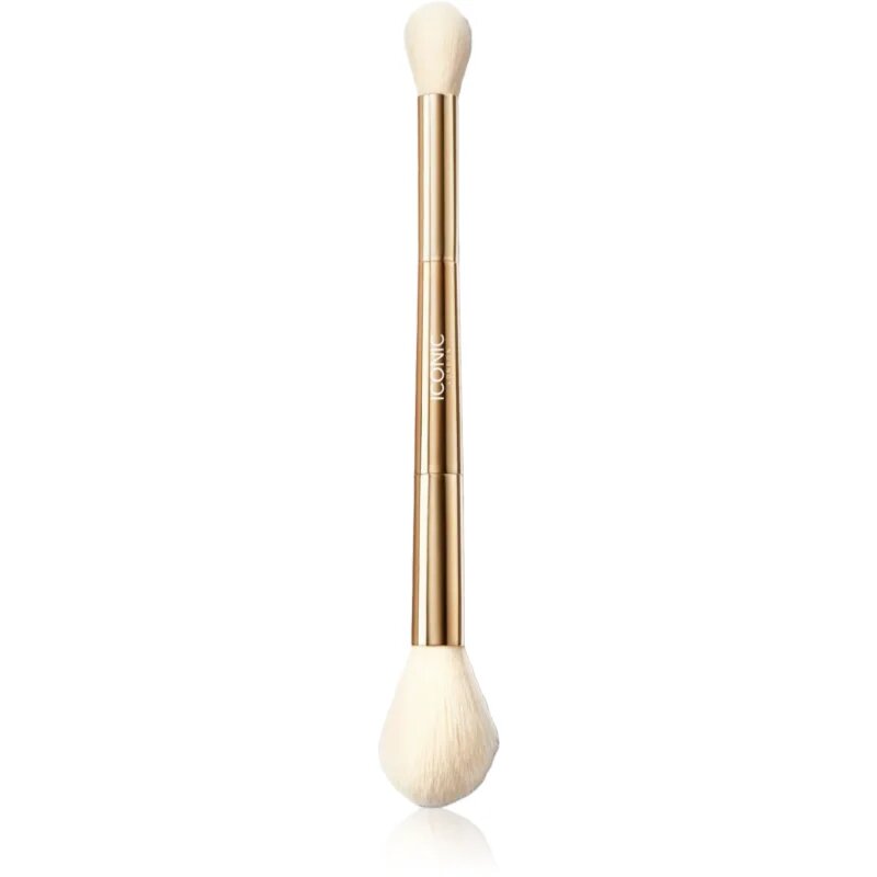 ICONIC London Highlight & Blush Brush obojestranski čopič za rdečilo in obrobljanje 1 kos