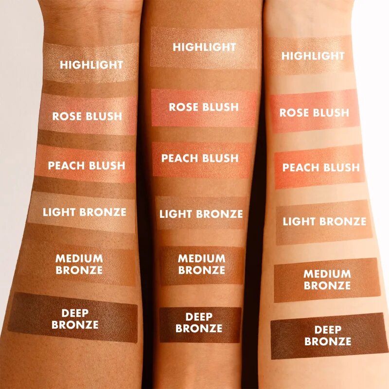 ICONIC London Multi-Use Cream Blush Bronze and Highlight Palette večnamenska paleta za obraz 6x3.2 g