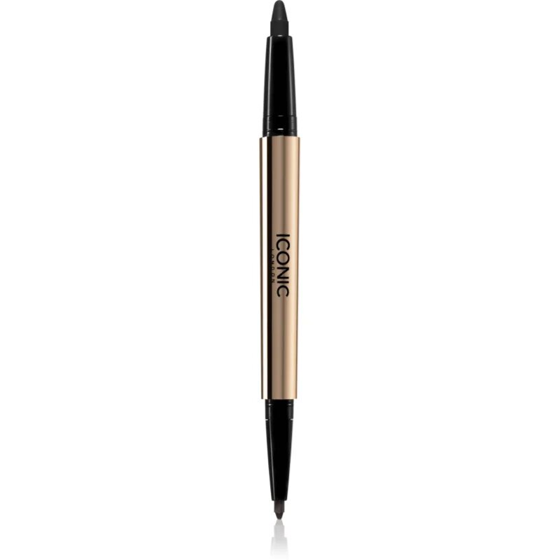 ICONIC London Smokey Eye Duo Kajal obojestranski svinčnik za oči odtenek Midnight Black 0.85 g