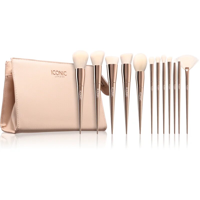 ICONIC London Ultimate Brush Set Set čopičev s torbico