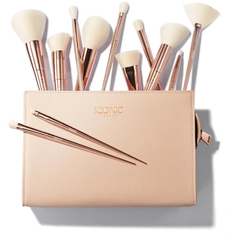 ICONIC London Ultimate Brush Set Set čopičev s torbico