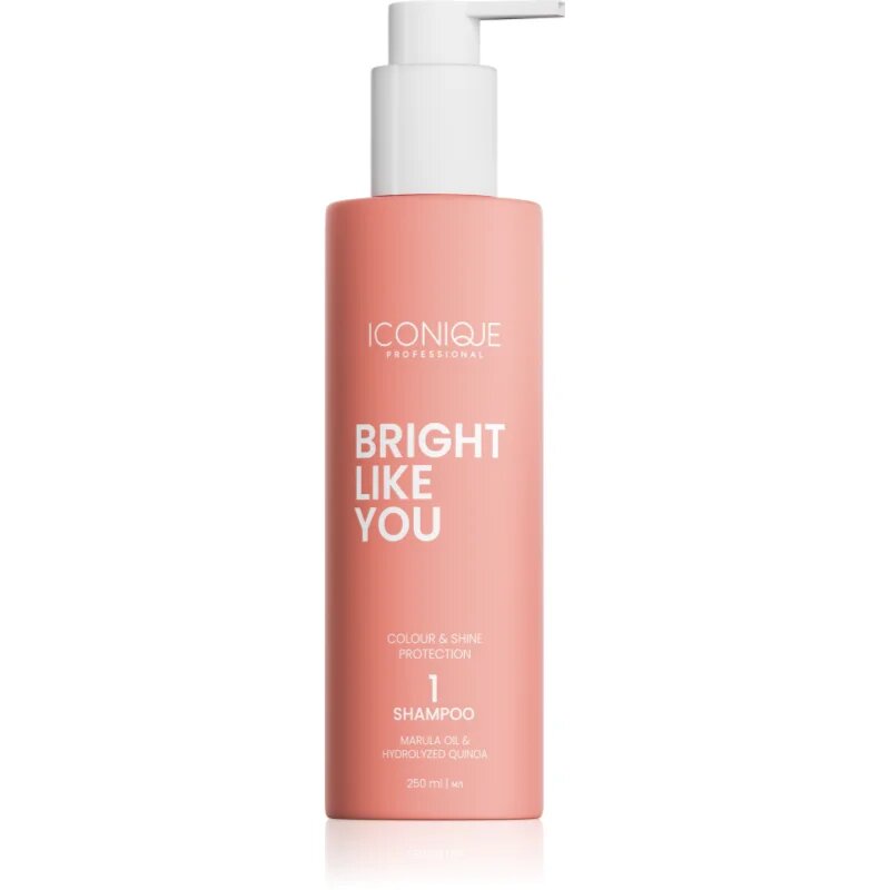 ICONIQUE Professional BRIGHT LIKE YOU Colour & Shine Protection Shampoo obnovitveni šampon za barvane lase 250 ml