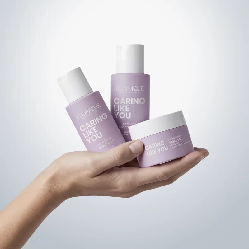 ICONIQUE Professional CARING LIKE YOU Deep Hydration globinsko vlažilna maska za suhe in poškodovane lase 50 ml