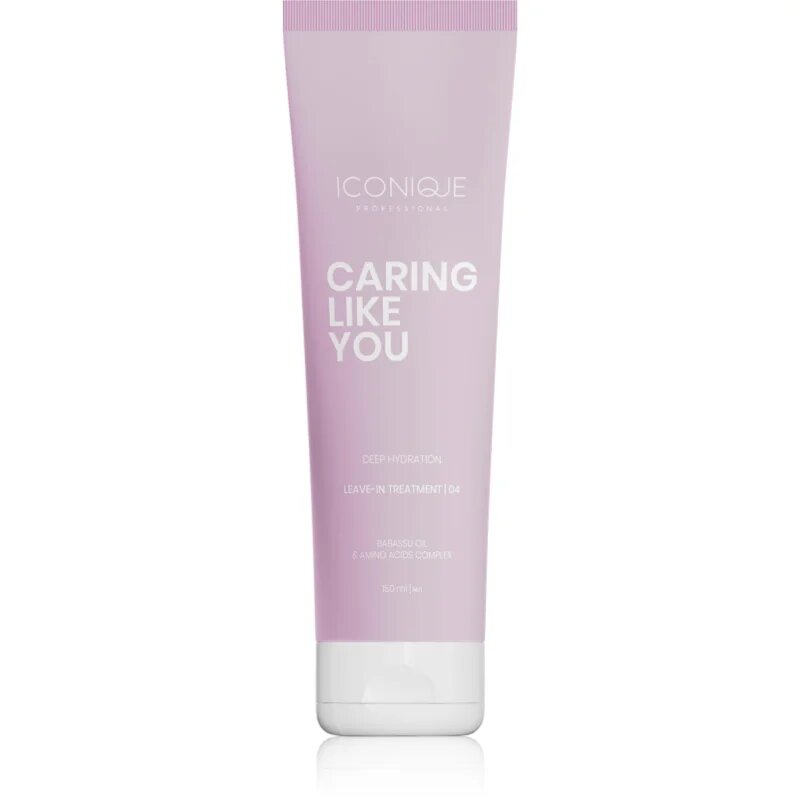 ICONIQUE Professional CARING LIKE YOU Deep Hydration nega brez spiranja za suhe in poškodovane lase 150 ml