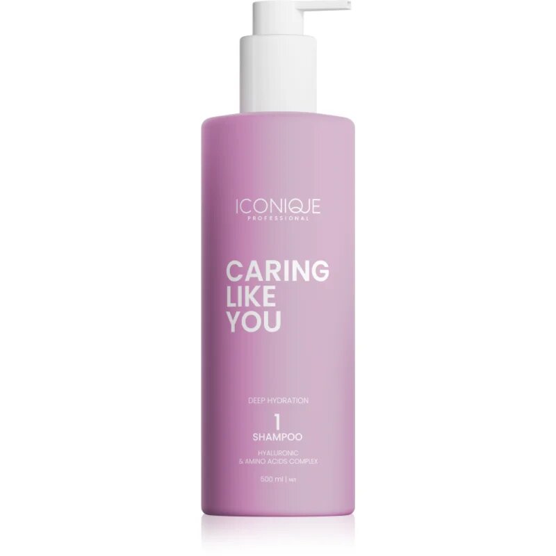 ICONIQUE Professional CARING LIKE YOU Deep Hydration vlažilni šampon za suhe in poškodovane lase 500 ml
