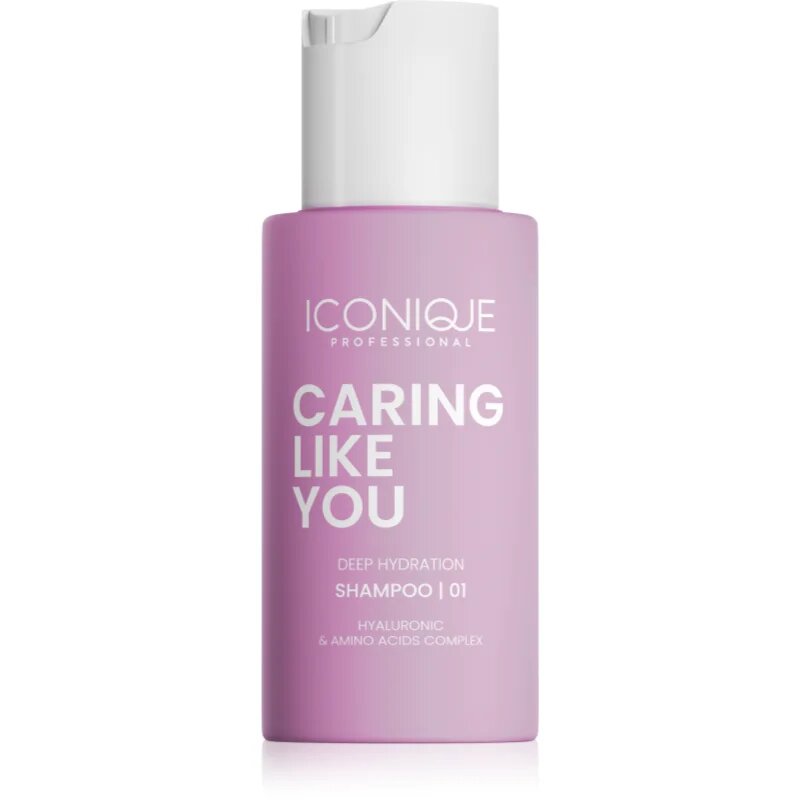 ICONIQUE Professional CARING LIKE YOU Deep Hydration vlažilni šampon za suhe in poškodovane lase 70 ml