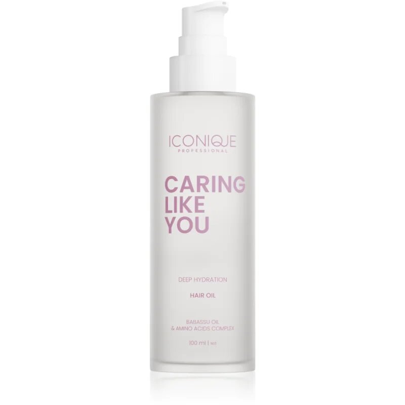 ICONIQUE Professional CARING LIKE YOU Deep Hydration vlažilno olje za suhe in poškodovane lase 100 ml